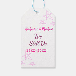 Rosa Stars Jubiläum der Erneuerung Moderne Geschenkanhänger