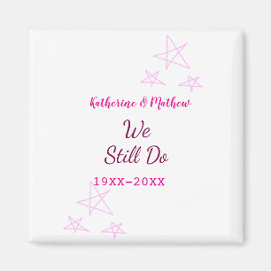 Rosa Stars Jubiläum der Erneuerung Moderne Magnet