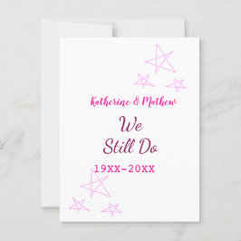 Rosa Stars Jubiläum der Erneuerung Moderne Postkarte