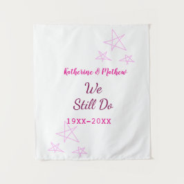 Rosa Stars Jubiläum der Erneuerung Moderne Wandteppich