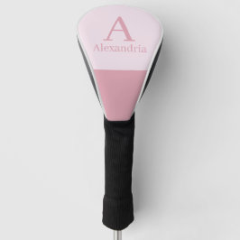 Rosa Staub Monogramm Anfangsname Minimal Golf Headcover