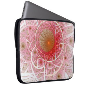 Rosa Steampunk-Abstrakt Laptopschutzhülle