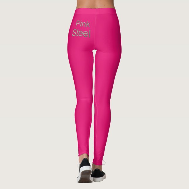 Rosa Steel Wort Fuchsia Leggings (Rückseite)
