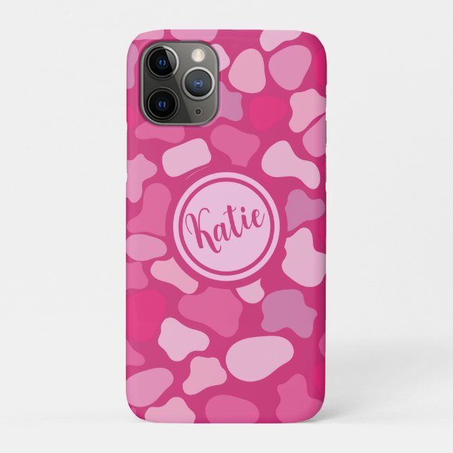 Rosa Stein Muster- Case-Mate iPhone Hülle (Rückseite)