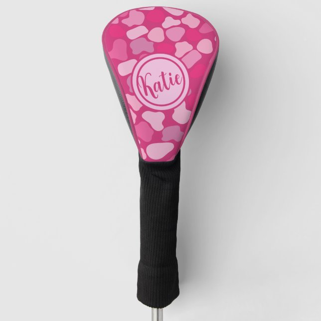 Rosa Stein Muster- Golf Headcover (Vorderseite)