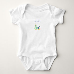 Rosa Steinbock, Tierkreiszeichen, Sternenmuster Baby Strampler