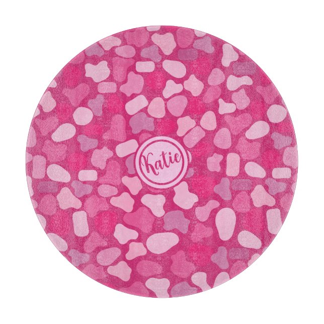 rosa Steinmuster Schneidebrett (Vorderseite)