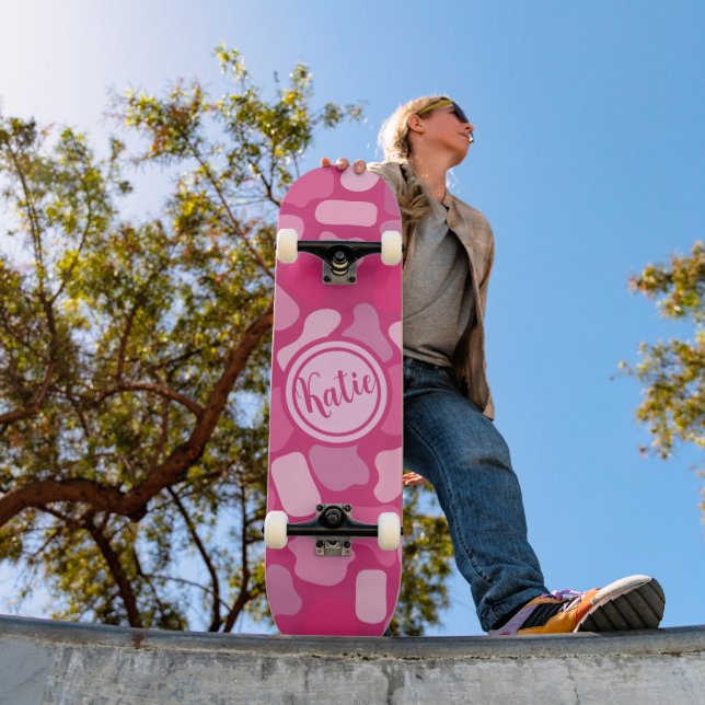 rosa Steinmuster Skateboard (Außenbereich 1)