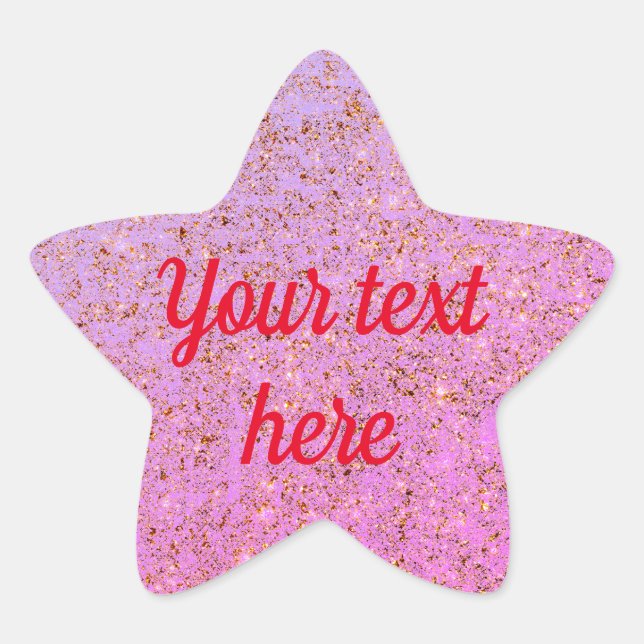 rosa Stern-Aufkleber (Vorderseite)