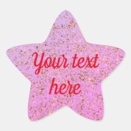 rosa Stern-Aufkleber