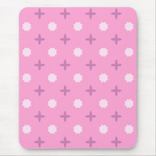 Rosa Stern Blütenblatt Punkt Muster Mousepad