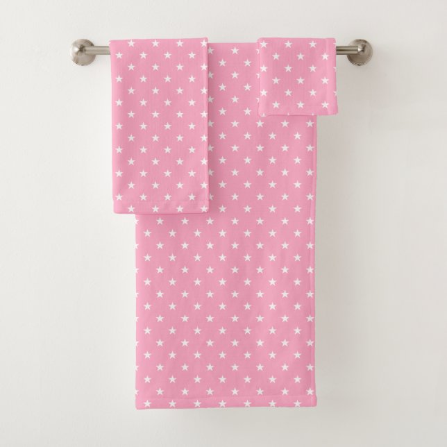 Rosa Sterne Badetuch Set (Insitu)