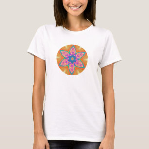Rosa-Sterne-Blume T-Shirt