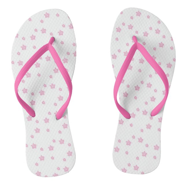 Rosa Sterne Flip Flops (Fußbett)