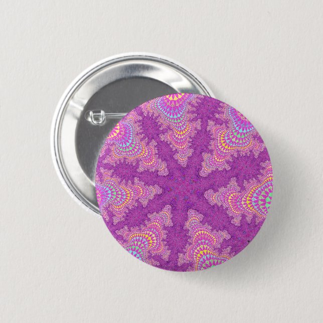 Rosa Sternexplosion Button (Vorne & Hinten)