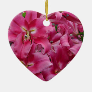 Rosa Sterngazerlilie Keramikornament