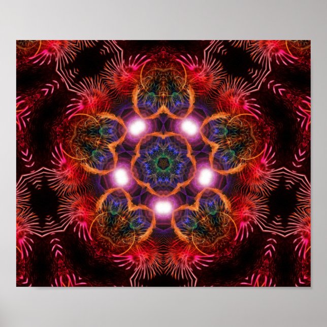 rosa SternLeuchten-Poster Poster (Vorne)