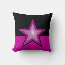 Rosa Sternschmeiße Kissen in Rosa Schwarz