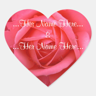 Rosa Sticker Romantische Rose Hochzeitsticker