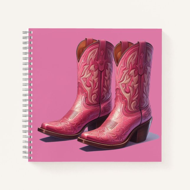 Rosa Stiefel Notebook! Notizbuch (Vorderseite)