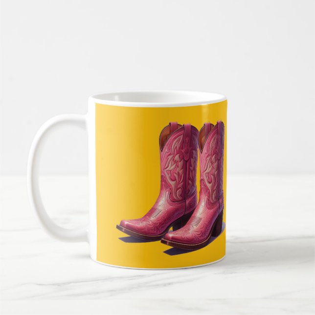 Rosa Stiefel Tasse! Kaffeetasse (Links)