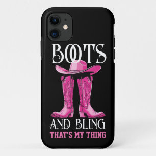 Rosa Stiefel und Bling das ist mein Ding Case-Mate iPhone Hülle