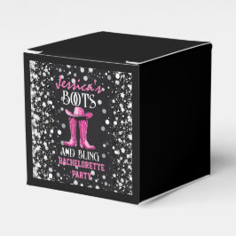 Rosa Stiefel und Bling-Junggeselinnen-Abschied Geschenkschachtel