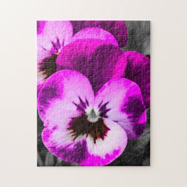 Rosa Stiefmütterchen-Puzzle Puzzle (Vertikal)