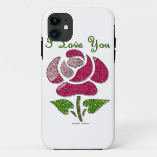 Rosa Stift Rose I Liebe Sie Case-Mate iPhone Hülle