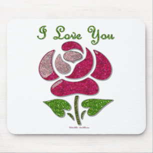 Rosa Stift Rose I Liebe Sie Mousepad