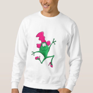 Rosa Stilletto glücklicher Frosch Sweatshirt