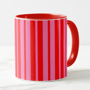 Rosa Stilvolle Streifenmuster Design Tasse