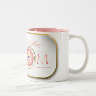 Rosa stolze Armee-Mama Zweifarbige Tasse