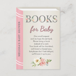 Rosa Storybook Babydusche Sprinkle Bibliothek Buch Begleitkarte
