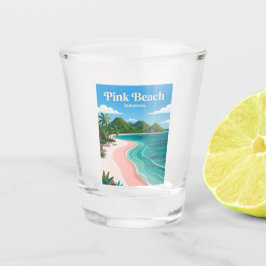 Rosa Strand Indonesien Schnapsglas
