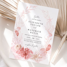 Rosa Strand Küsten-Muschel-Hochzeit