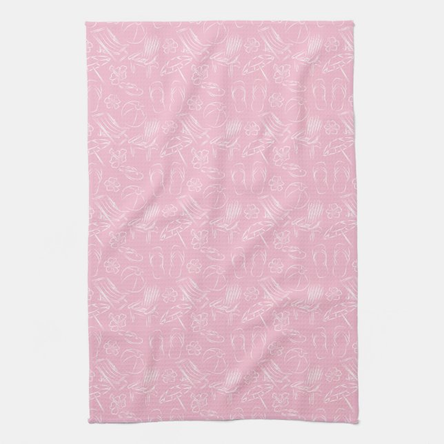 Rosa Strand-Muster Handtuch (Vertikal)