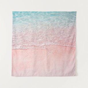 Rosa Strand und Spritzwelle Wandteppich