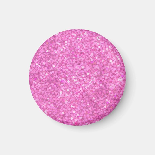 Rosa Strass-Bling Magnet (Vorne)