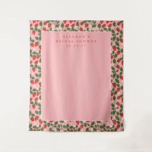 Rosa Strawberry Custom Dusche Foto Hintergrund Wandteppich