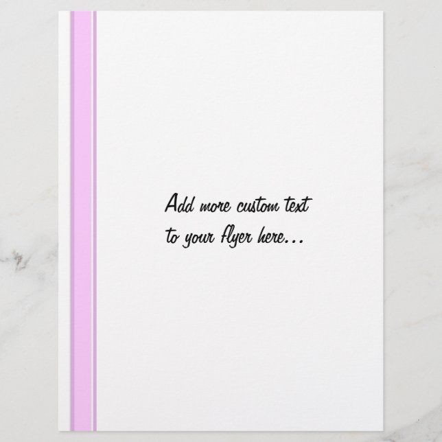 Rosa Streifen auf Weiß Flyer (Vorne)