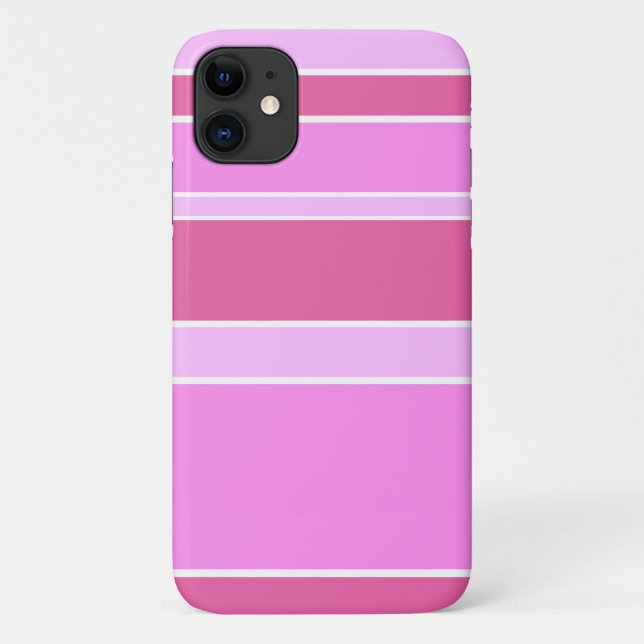 Rosa Streifen Case-Mate iPhone Hülle (Rückseite)