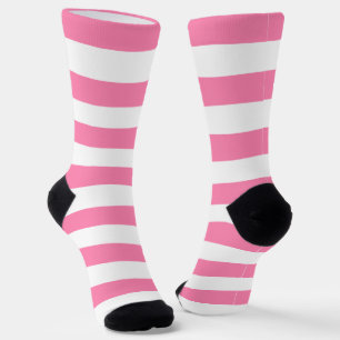 Rosa Streifen Crew Socken