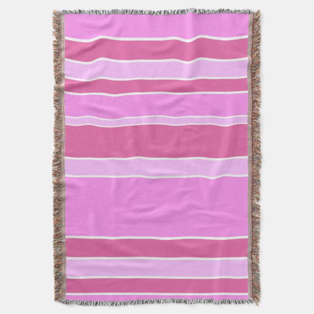 Rosa Streifen Decke (Vorderseite Vertikal)