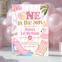 Rosa Streifen Eins in der Sonne Poolparty Geburtst