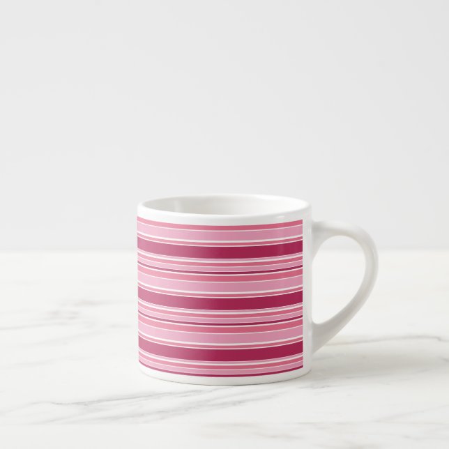 Rosa Streifen Espressotasse (Rechts)