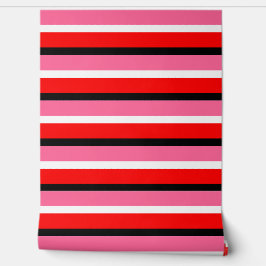Rosa Streifen Horizontale Linien Tapete