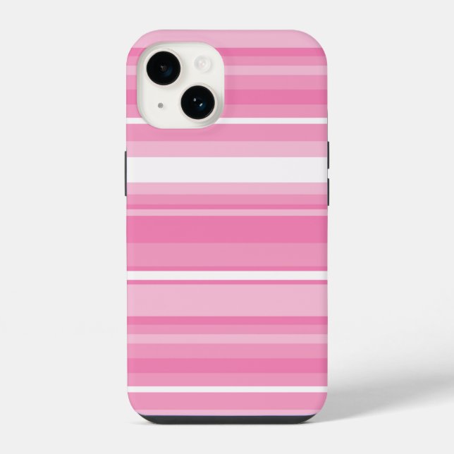Rosa Streifen iPhone Hülle (Rückseite)