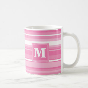 Rosa Streifen Kaffeetasse