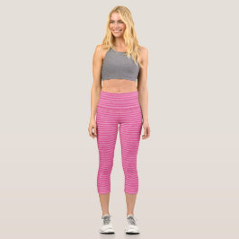 Rosa Streifen Kapsel Capri Leggings